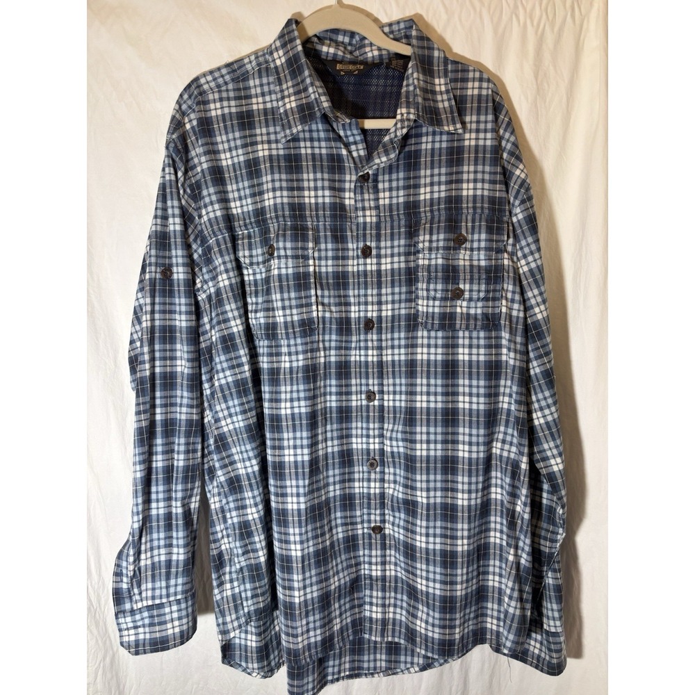 Guide Gear Shirt Mens Field Tested  Size 2XL‎ Brown Plaid Button Up Western W13